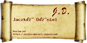 Jaczkó Dániel névjegykártya